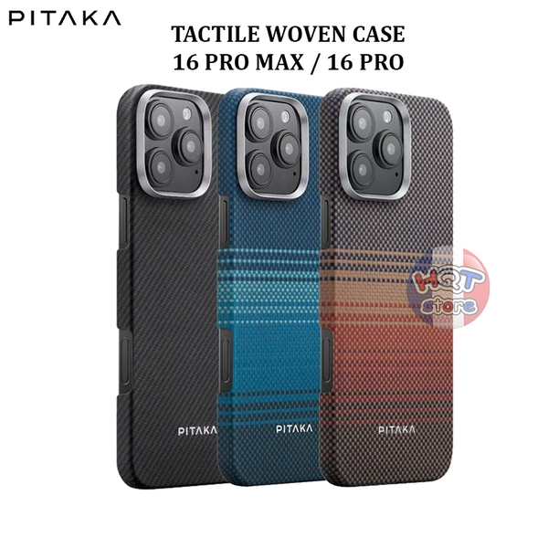 Ốp lưng sợi carbon PITAKA Tactile Woven Case iPhone 16 Pro Max / 16Pro