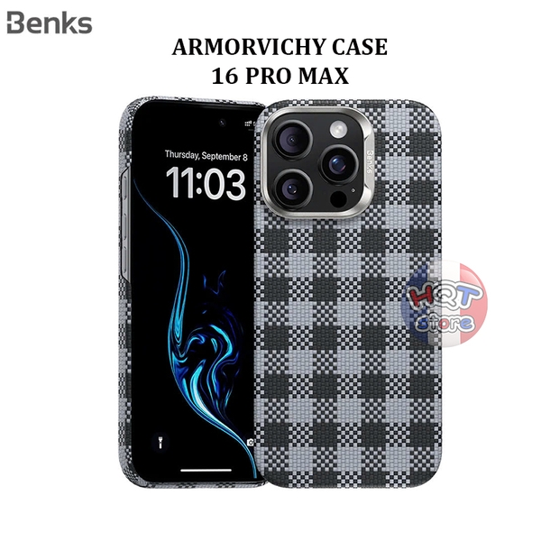 Ốp lưng sợi kevlar Benks ArmorVichy Case cho iPhone 16 Pro Max