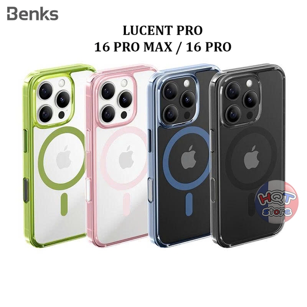 Ốp lưng trong suốt Benks Lucent Pro cho iPhone 16 Pro Max / 16 Pro