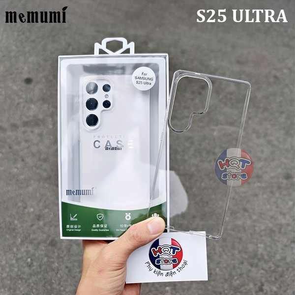 Ốp lưng trong suốt Memumi Clear cho Galaxy S25 Ultra