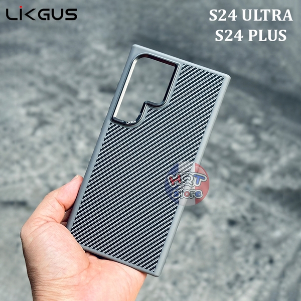 Ốp lưng vân carbon Likgus Kevlar cho Samsung S24 Ultra / S24 Plus