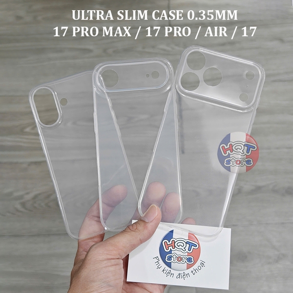 Ốp mỏng trong Ultra Slim Case 0.35mm IPhone 17 Pro Max 17 Pro Air 17