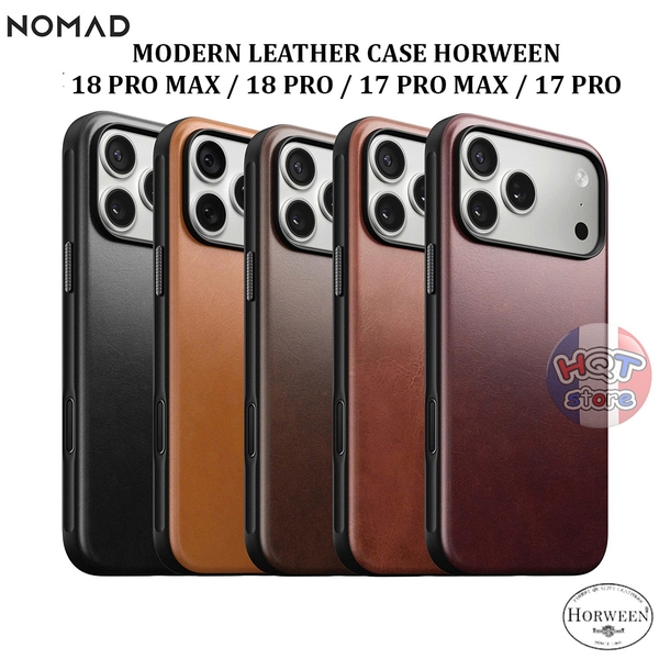 Ốp Nomad Modern Leather Case (Horween) iPhone 18 Pro Max 17