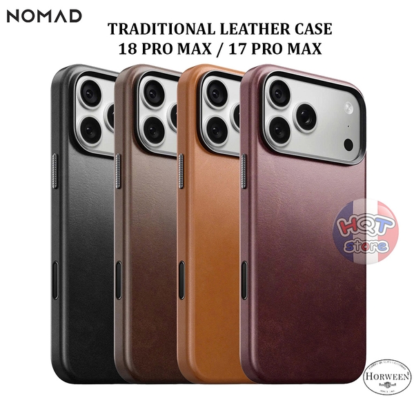 Ốp Nomad Traditional Leather Case (Horween) iPhone 18 Pro Max