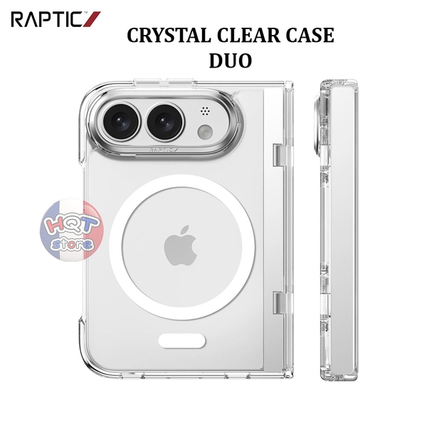 Ốp Raptic Crystal Clear Case iPhone Duo Trong Suốt Magsafe