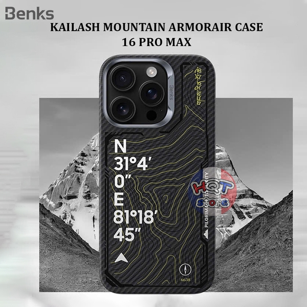 Ốp sợi kevlar 600D A1 Benks Kailash Mountain Case iPhone 16 Pro Max