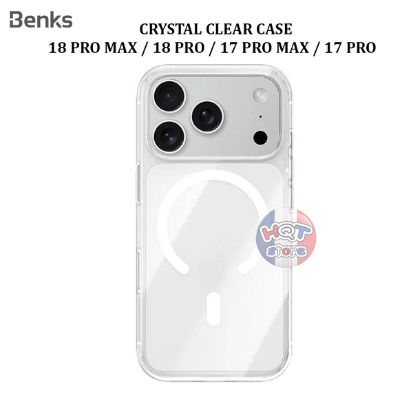 Ốp trong Benks Crystal Clear Case iPhone 18 Pro Max / Pro / 17