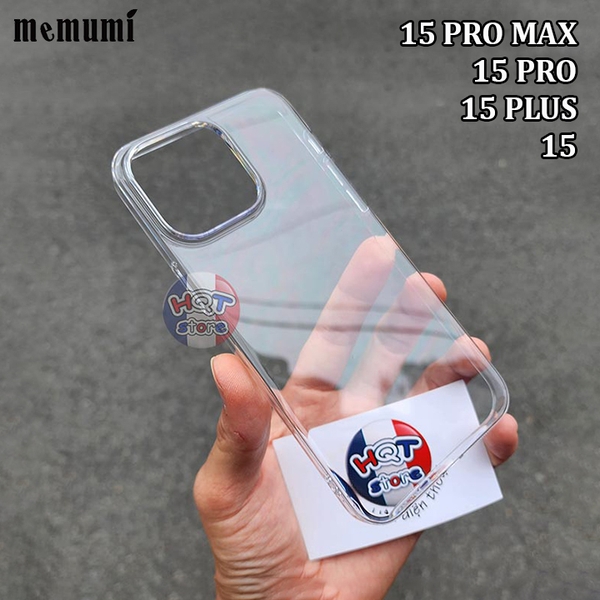 Ốp trong suốt Memumi Clear IPhone 15 Pro Max / 15 Pro / 15 Plus / 15