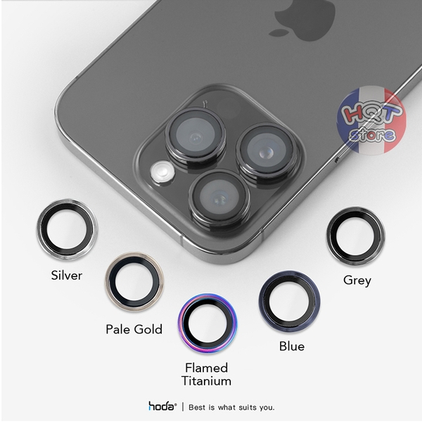 Ốp viền kính bảo vệ Camera Hoda Sapphire IPhone 15 Pro Max / 15 Pro