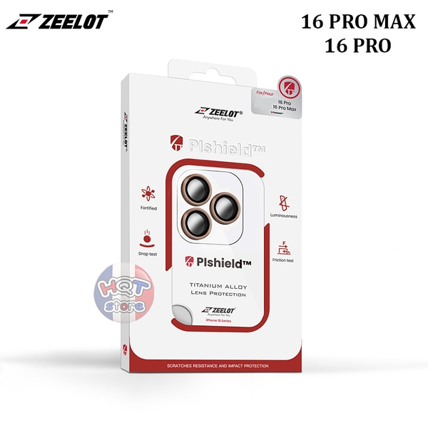 Ốp viền kính bảo vệ Camera ZEELOT Plshield IPhone 16 Pro Max / 16 Pro