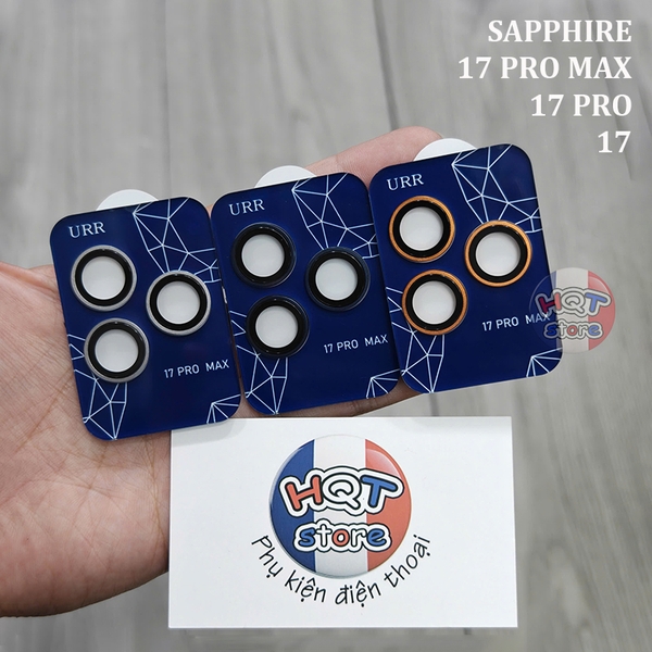Ốp viền kính Camera URR Sappphire GIA iPhone 17 Pro Max / 17 Pro / 17