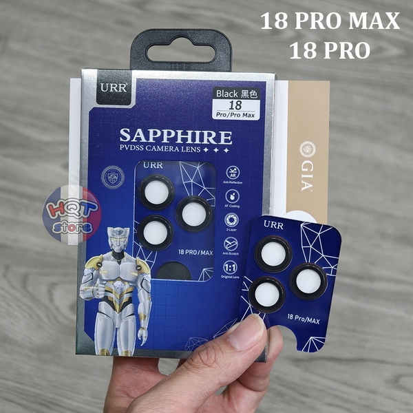 Ốp viền kính Camera URR Sapphire GIA iPhone 18 Pro Max / 18 Pro