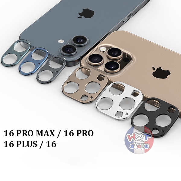 Ốp viền nhôm bảo vệ Camera iPhone 16 Pro Max / 16 Pro / 16 Plus / 16