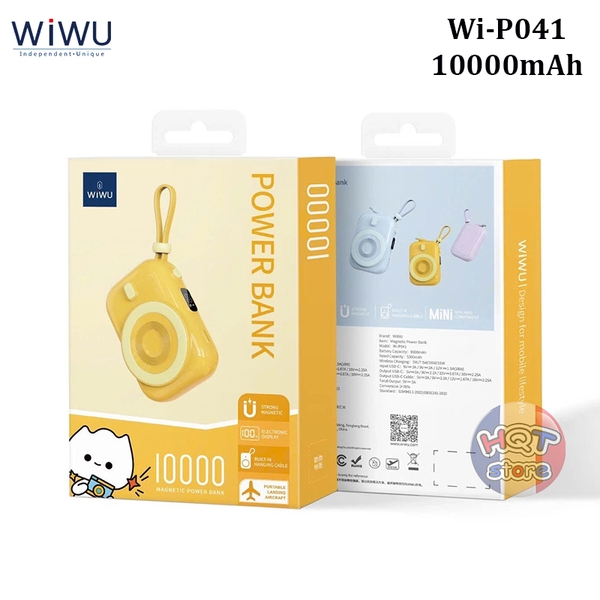 Pin sạc dự phòng Magsafe WiWU Mini Wi-P041 Magnetic Wireless 10000 mah
