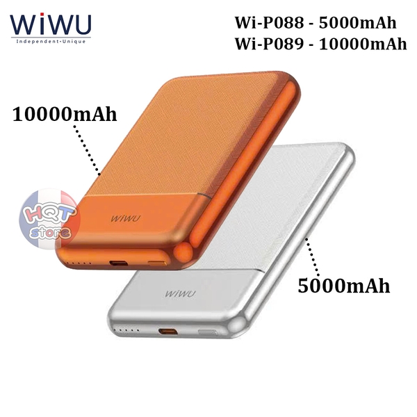 Pin Sạc WiWU Silver Seraph Wi-P088 Wi-P089 5000 10000 mAh