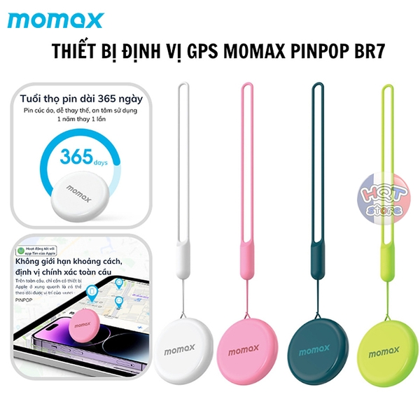 Thiết bị định vị GPS Momax PIN POP Find My BR7 chống mất đồ