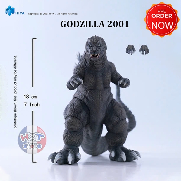 Mô hình Godzilla 2001 Action Figure HIYA Godzilla Mothra King Ghidorah