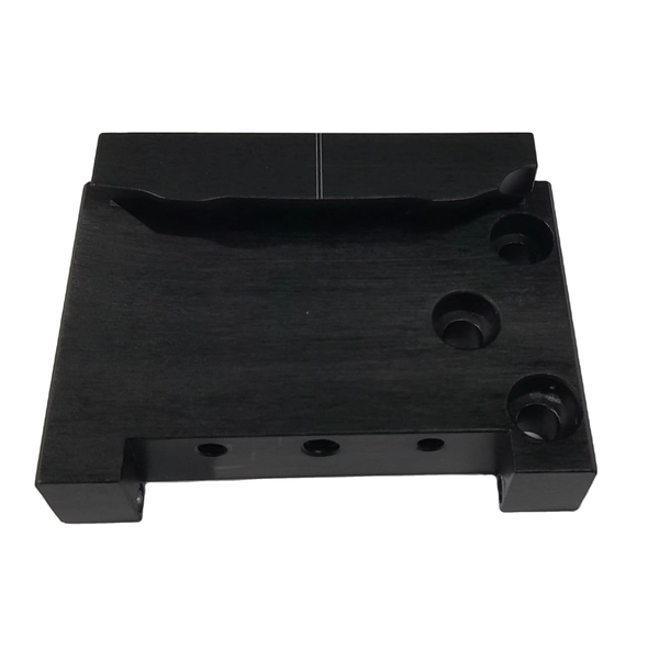 Black anodized aluminum mechanical fixture block – CNC Aluminum Fixture ...