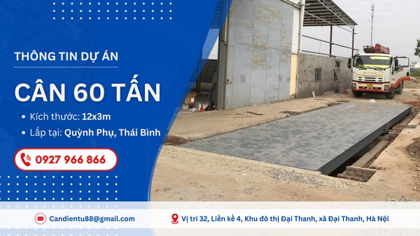 Video hành trình lắp đặt trạm cân ô tô 60 tấn tại Thái Bình