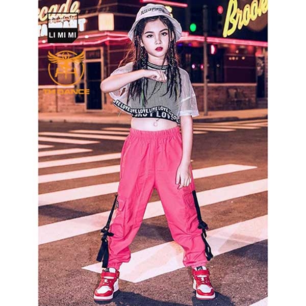 ĐỒ NHẢY HIP HOP CHO BÉ - CROP BRA LƯỚI FBRS PANTS