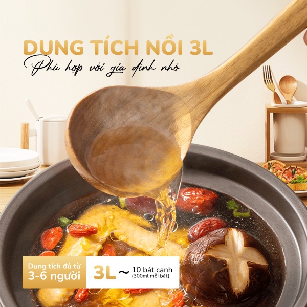 Nồi kho hầm đa năng UNIE USC308 dung tích 3L