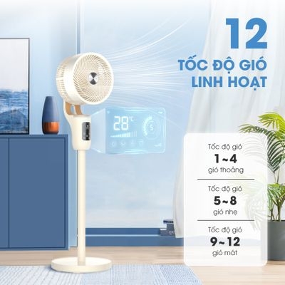 Quạt điện thông minh 3 cánh Kosmen ECO-F40AI-B 40W