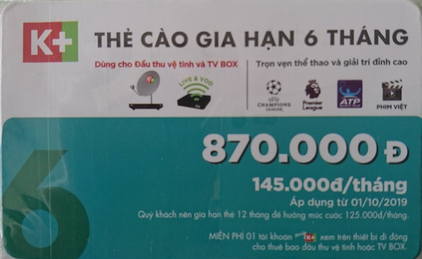 Gia hạn K+ 6 Tháng 0965118025