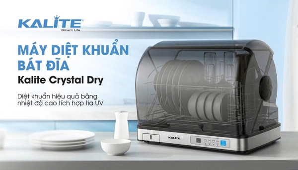 Máy diệt khuẩn bát đĩa Kalite Crystal Dry sấy khô, khử khuẩn UV