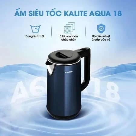 Ấm siêu tốc Kalite Aqua 18 dung tích 1,8L,