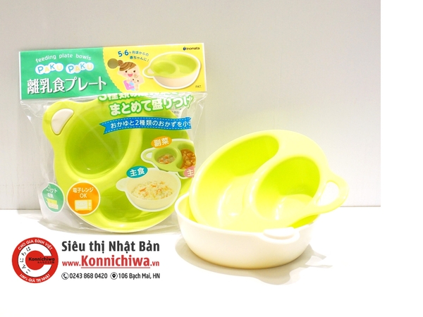 set-bat-va-dia-an-dam-chia-ngan-inomata-xanh-hang-noi-dia-nhat-ban-sku-490559611