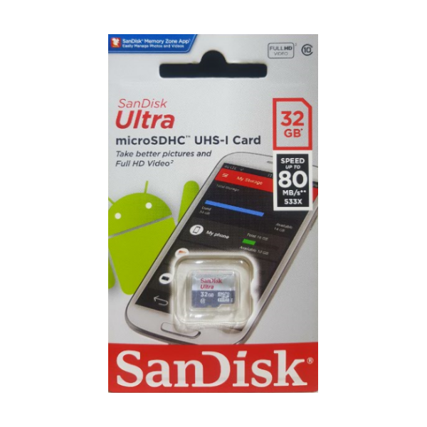 Thẻ Nhớ microSDHC Sandisk Ultra 32GB UHS-I -80MB/s