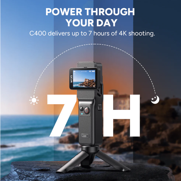 Camera Hành Trình Siêu Nhỏ SJCAM C400 4K Chống rung Gyro 6 trục Màn hình lật xoay Pocket (Hàng đặt trước)