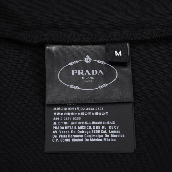 ÁO PRADA MILANO LOGO T SHIRT BLACK ÁO PRADA MILANO LOGO T SHIRT BLACK