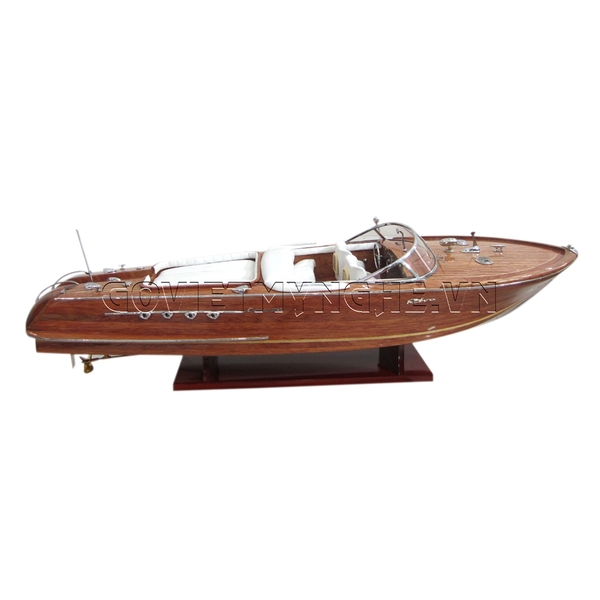 Mô Hình Tàu Cano Gỗ Riva Aquarama (Thân 67cm - Gỗ Tự Nhiên)