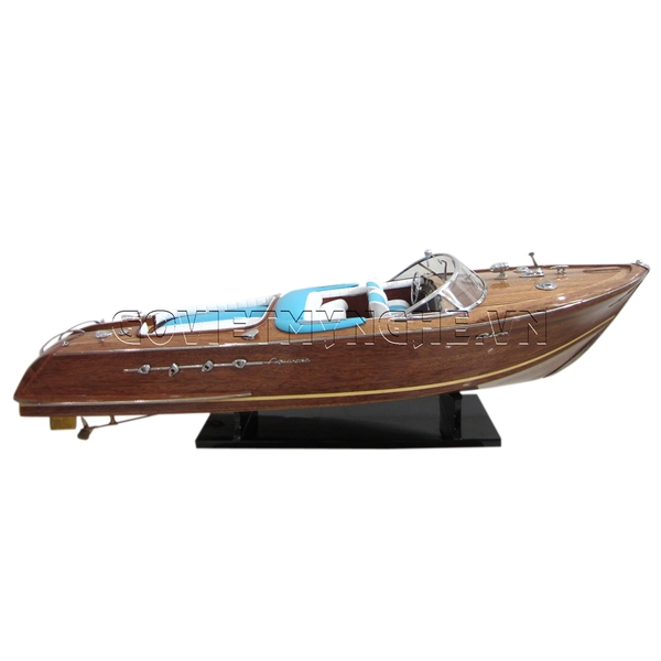 Mô Hình Tàu Cano Gỗ Riva Aquarama (Thân 67cm - Gỗ Tự Nhiên)