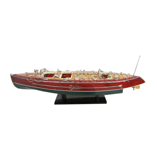 Mô Hình Tàu Cano Gỗ Riva Typhoon (Thân 70cm - Gỗ Sơn)