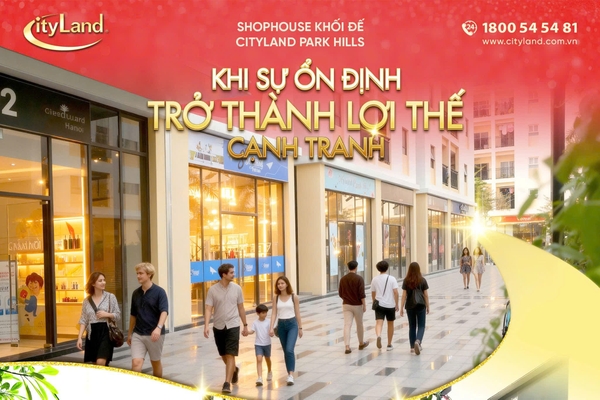 MỞ BÁN 04 CĂN SHOPHOUSE CĂN HỘ  PARK HILLS GV