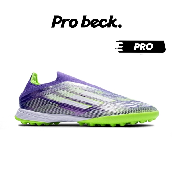 giay-bong-da-f50-pro-ll-tf-laceless-jr9330-tim-xanh