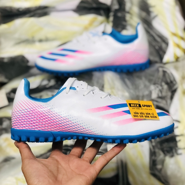 giay-bong-da-adidas-x-ghosted-4-trang-hong-vach-xanh-bien-tf