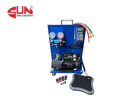 Thiết bị sạc gas lạnh 6 CFM bán tự động dùng cho gas R134a và R1234yf Mastercool 91585-B-YF