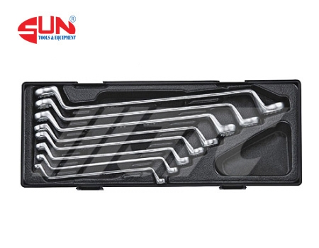 Bộ Cờ Lê 2 Đầu Vòng Nghiêng 75 Độ 8 Chi Tiết JTC K6081