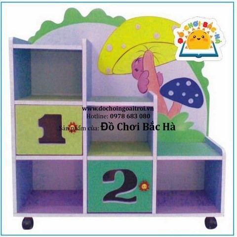 giá để đồ chơi hình nấm số - B160