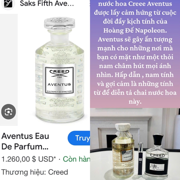 (Ưu đãi đặt hàng online) Chiết CREED AVENTUS FOR MEN