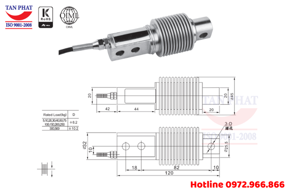 Loadcell Keli HSX 100kg