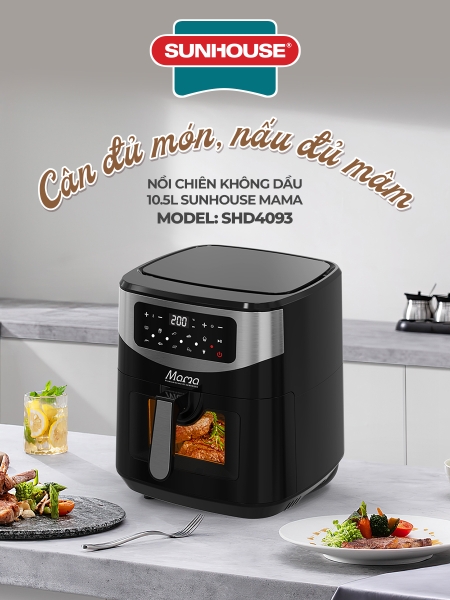Nồi chiên không dầu 10.5L Sunhouse Mama SHD4093