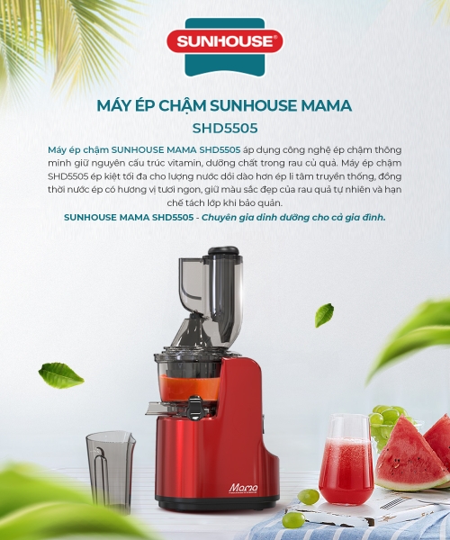 Máy ép chậm Sunhouse Mama SHD5505