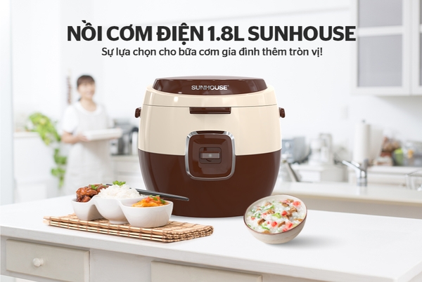 Nồi cơm điện 1.8L Sunhouse SHD8638