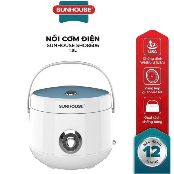Nồi cơm điện 1.8L Sunhouse SHD8606
