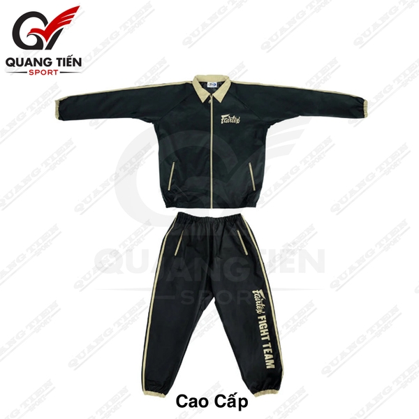 Quần Áo Ép Cân FAIRTEX VS4 VINYL SWEATSUIT cao cấp chính hãng ( màu ghi sữa )