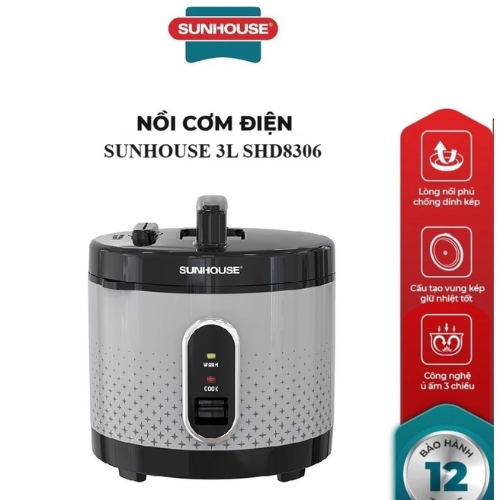 Nồi cơm điện 3L Sunhouse SHD8306